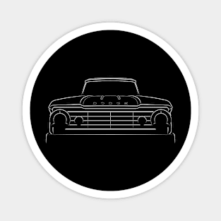 front/profile - 1967 Dodge D-100 Sweptline - stencil, white Magnet